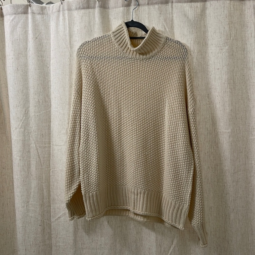 Cream turtleneck sweater